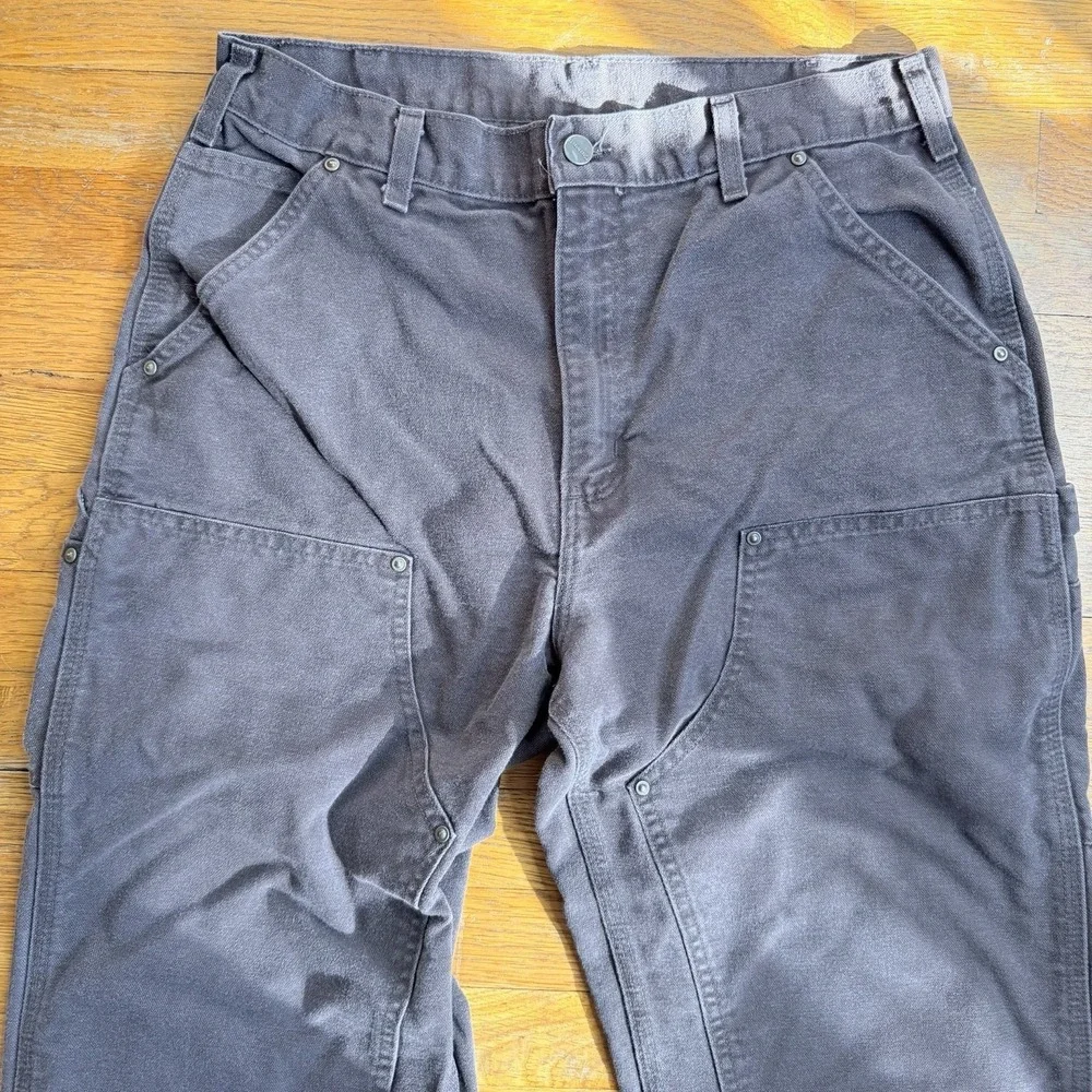 Carhartt Double Knee Pants 34x36 Brown B136‎ DKB Carpenter Duck Canvas Work